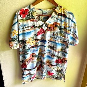 Vintage S.c.r.u.b.s Hawaiian Tropical Scrub Top. Unisex Bamboo Blend. Medium